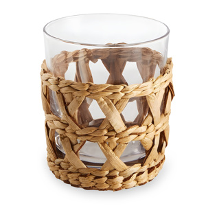 Ensemble élégant de 2 couvercles en verre tressés à la main pour pichets porte-gobelet en jacinthe d'eau - Product Image 6