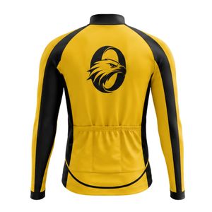 <b>Men</b> Cycle Wear <b>Jacket</b> Yellow Black Long Sleeve Zip Front Comfortable Breathable Sports <b>Jacket</b> for Road and Mountain <b>Biking</b> - Product Image 2