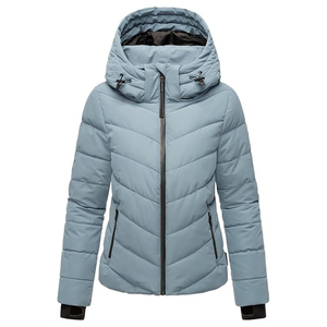 Veste matelassée à fermeture éclair pour femme, manteau chaud d'hiver à capuche, rembourrage 100% polyester, veste d'extérieur rembourrée, doudoune - Product Image 1
