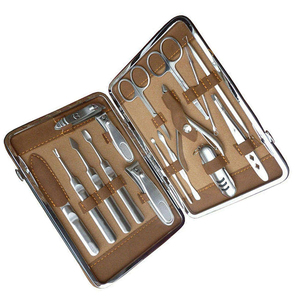 High Quality Manicure & Pedicure Kits Stainless Steel Professional <b>Nail</b> Clippers Scissors Cutter Travel <b>Case</b> 5in1 Durable - Product Image 3