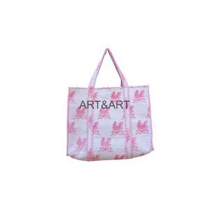 Sacs fourre-tout en coton écologiques réutilisables personnalisés avec logo pour femme, à ouverture facile, pour le voyage et le shopping en extérieur, vente en gros - Product Image 2