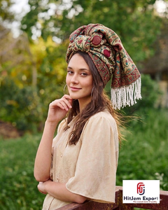 Custom Printed <b>Square</b> <b>Scarf</b> With Tassel Soft Lightweight Fabric Women Fashion Headscarf Low MOQ OEM Manufacturer Supply - Product Image 2