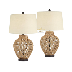 Wholesale Handmade Woven Rattan Lampshades Rustic Style Bamboo Pendant and Table <b>Lamps</b> <b>for</b> Hotels Made <b>Lamp</b> Covers & <b>Shades</b> - Product Image 3