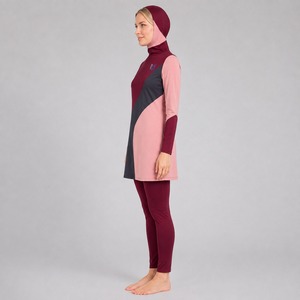 Ensemble de burkini modeste pour femme – Maillot de bain couvrant entièrement le corps en matière douce et extensible, idéal pour les sports nautiques - Product Image 5