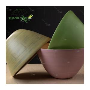 Tazones de Ensalada Desechables de Bambú Natural, Personalizados, Ecológicos, No Tóxicos, Ligeros, Decoración Clásica para Fiestas y Cocina - Product Image 3