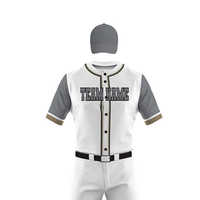 Ensemble d'uniformes de baseball personnalisés imprimés par sublimation, haute qualité, pour entraînement et matchs d'équipe