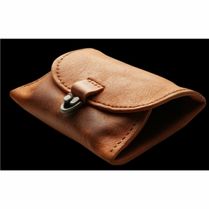 Custom Genuine Suede Leather Coin Purse Handmade Vintage Snap Mini Jewelry Pouch Wholesale Handmade Customized Leather Pouch - Product Image 5
