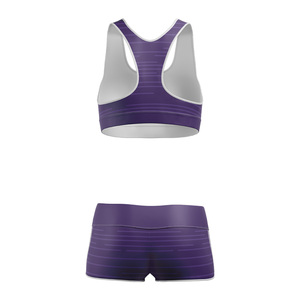 Conjunto Deportivo para Mujer al por Mayor, Bra Deportivo Sublimado de Alta Sujeción y Shorts de Cintura Alta, Ropa Deportiva Personalizada - Product Image 2