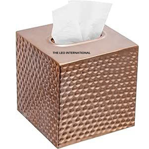 Deluxe Quality Brown Color Tissue Box Vintage Decoration Handmade Wooden Tissue Holder Home Office <b>Desktop</b> - Product Image 6