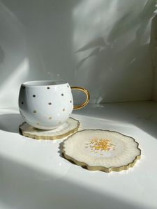 Geode Resin <b>Coaster</b> <b>Set</b> – Handmade Decorative Table Accessories Ocean-Themed Resin <b>Coasters</b> – Artistic Handmade Drink <b>Coasters</b> - Product Image 2