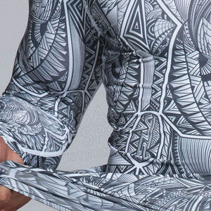 Rashguard MMA BJJ à manches longues, imprimé sur mesure, UPF50+, respirant, compression, 100% polyester, fabrication OEM - Product Image 2