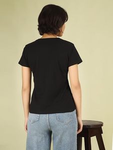 เสื้อเชิ้ตผ้าไหมพิมพ์ลายผู้หญิง ผ้าฝ้าย 100% สำหรับฤดูร้อน สวมใส่สบายๆ ทำงาน ออกกำลังกาย ยี่ห้อ STELLAR - Product Image 2