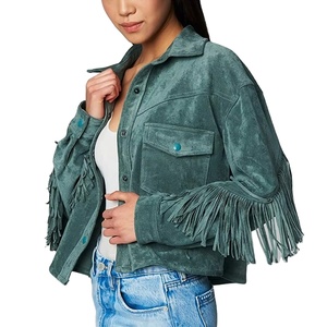 High Quality Genuine <b>Sheepskin</b> Leather <b>Jackets</b> for Women Solid Pattern Outerwear Direct Wholesale From Pakistan - Product Image 1