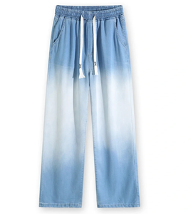 Jeans Cargo de Mezclilla, Cintura Alta, 100% Algodón, Lavado Ácido, Estilo Casual, Tejido de Sarga - Product Image 6