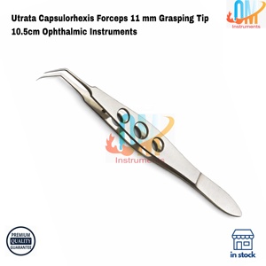 Pinzas de Capsulorrexis Utrata de 11 mm con Punta de Agarre de 10.5 cm, Instrumentos Oftálmicos de Acero Inoxidable de Grado Médico Reutilizables ISO - Product Image 6