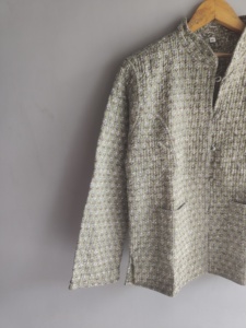 Veste matelassée en coton patchwork floral pour femme, col en V, cardigan rembourré, respirant, écologique, vêtement d'extérieur décontracté, cadeau automne-hiver - Product Image 2