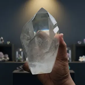 Pierre précieuse de quartz fantôme polie naturelle, personnalisée pour la guérison énergétique, la méditation, la décoration des chakras, le soulagement du stress, la fabrication de bijoux, ou comme cadeau - Product Image 4