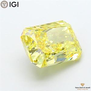 เพชร CVD แล็บโกรน 5.00 กะรัต รูปทรงเรเดียนท์ ความสะอาดระดับ VS2 สีเหลืองแฟนซีวิวิด พร้อมใบรับรอง IGI สำหรับจี้หรู - Product Image 3