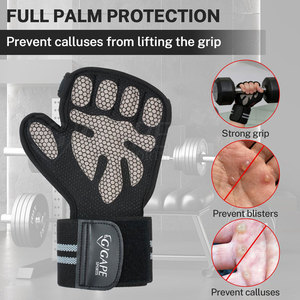 Private Label Breathable Half Finger Cross Fit Neoprene Gloves Gym Workout Weightlifting Adjustable Wrist Support Unisex Sports - Product Image 2