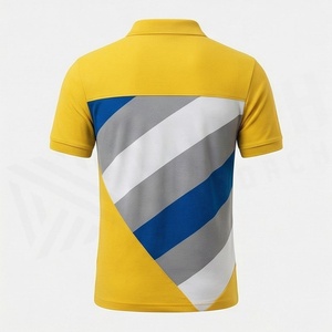 เสื้อโปโลผู้ชายสั่งตัดพิเศษ แห้งเร็ว ผลิตจากโพลีเอสเตอร์ผสมคอตตอน สวมใส่สบายสำหรับฤดูร้อน ดีไซน์ตัดสี เสื้อผ้ากีฬา ทรงพอดีตัว - Product Image 2