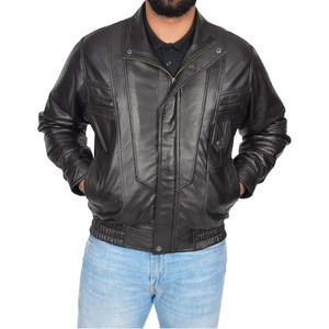 Chaqueta de Invierno para Hombre, de Cuero Genuino, Estilo Motociclista Clásico, Cálida, Duradera, a la Moda, para Usar en Capas - Product Image 3