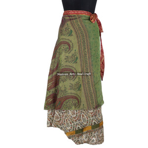 Fabricante, Exportador y Proveedor de Faldas Largas de Seda para Mujer, Faldas Envolventes de Seda Mágica Reversibles de 2 Capas - Product Image 6