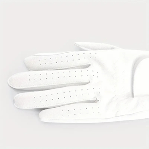 Gant de golf pour femme personnalisé OEM, respirant, en cuir véritable blanc, pour droitier, antidérapant, à enfiler - Product Image 2