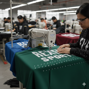 เสื้อฮู้ดซิปผ้าเฟรนช์เทอร์รี่ทรงโอเวอร์ไซส์ สไตล์สตรีทแวร์ ตกแต่งด้วยคริสตัลทั่วตัว แบบซันเฟด ผลิตตามสั่ง ขายส่ง ยอดนิยม - Product Image 5