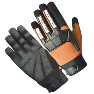 Gants de sécurité pour mécaniciens en cuir synthétique renforcé TPR, avec manchette en néoprène, respirants, laminés en spandex - Product Image 6