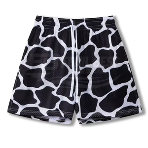 Solid Color High Quality 100% Polyester Sublimation Shorts Double <b>Layer</b> Medium Stretch Breathable Quick Dry Elastic Waist Canvas - Product Image 4