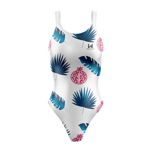 Maillot de bain une pièce pour femme, écologique, sublimé, avec logo personnalisé et impression frontale, en tissu recyclé, vente en gros - Product Image 1