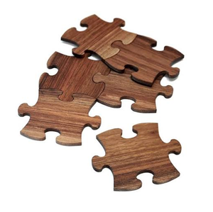 Sous-verre en bois classique de qualité supérieure, style puzzle, pour la décoration de table, article de vaisselle de style puzzle, en gros - Product Image 5