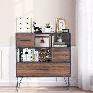 Credenza Multiuso con Gambe in Metallo e Cassetti per Soggiorno - Product Image 2
