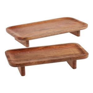 Wholesale Price Minimalist Rectangular Wooden Tray for Serving Drinks Snacks and Organizing Home Kitchen <b>Dining</b> <b>Table</b> Stylish - Product Image 5