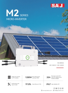 Microinversor <span class=keywords><strong>SAJ</strong></span> M2-0.8K/1K/1.2K-S2 de 1200W con Doble MPPT, IP67, WiFi, <span class=keywords><strong>Inversor</strong></span> Solar Conectado a la Red - Product Image 3