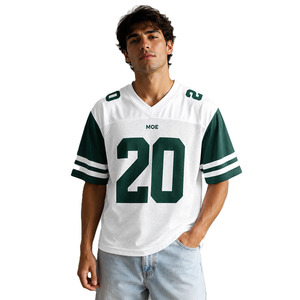 Unisex Custom Sublimated American Football Jersey High Quality <b>Polyester</b> Oversized Streetwear V-Neck Breathable Mesh OEM <b>T</b>-<b>shirt</b> - Product Image 1