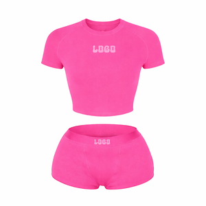 Leggings con Logotipo Bordado Personalizado, Conjuntos Deportivos para Mujer, Conjuntos de Ropa Informal para Mujer, Ropa Deportiva Modal, Conjunto de Dos Piezas para Mujer - Product Image 2