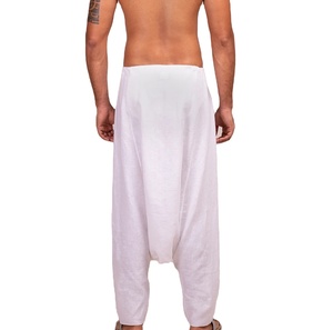 2024 último diseño de alta calidad pantalones de chándal con entrepierna caída Venta caliente transpirable hombres pierna ancha suave pantalones de chándal con entrepierna caída - Product Image 1