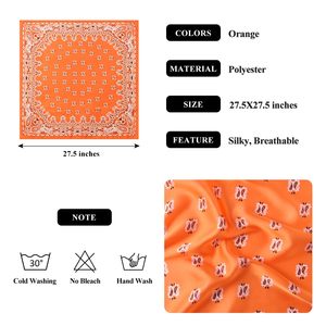 Foulard carré en satin pour femme, toucher soie, bandana pour cheveux, marque privée OEM - Product Image 4