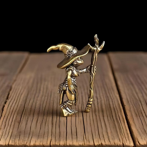 Handgefertigte Messing-Froschkrieger-Figur Fantasy-Tierskulptur Samurai-Kröten-Statue Detaillierte Metall-Tischdekoration für Zuhause - Product Image 6