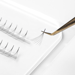 Promade ventilateurs lâches 3D-16D Corée PBT usine de fibres faite à la main marque privée faux vison extensions de cils ventilateurs de volume préfabriqués bricolage - Product Image 5