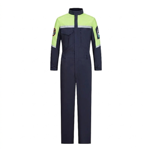 Safety Coverall Long Sleeve Industrial Workwear Boiler Suit Jumpsuit <b>for</b> <b>Construction</b> Safety <b>Uniform</b> nylon flame resistant - Product Image 1