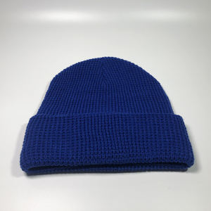 Gorros de Punto Azul Rey de Primera Calidad, Lisos, con Etiqueta Bordada Personalizada, Cálidos, con Borde Plegado, para Invierno, para Hombres, Deportes al Aire Libre, Esquí - Product Image 2