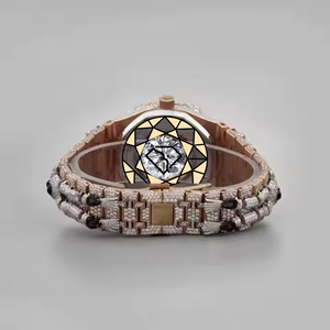 Luxe Lab Diamond Women's Quartz <b>Watch</b> Round Dial White Gold <b>Case</b> Sapphire Crystal Analog Display Jewelry Clasp Unisex <b>Watch</b> - Product Image 4