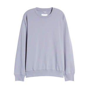 เสื้อสเวตเชิ้ตคอกลมผู้ชาย ทรงปกติ สีพื้น ลำลอง ผ้าถัก คอตตอน ใส่ได้ในฤดูใบไม้ร่วง - Product Image 2