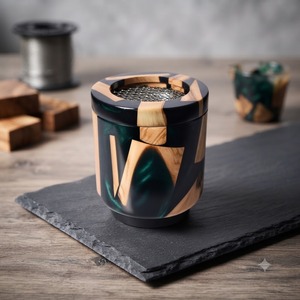 Quemador de Incienso de Sándalo Hecho a Mano con Resina de Fragancia Oud, Bakhoor Mubkhara, Soporte Aromático y Rejilla Metálica Duradera - Product Image 1