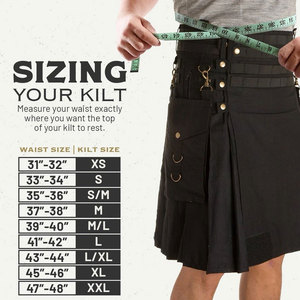 Kilt utilitaire camouflage urbain pour hommes, kilt cargo en coton avec poches OEM ODM 2026 - Product Image 6