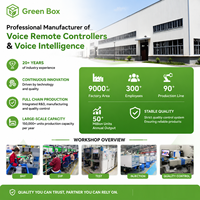 Control Remoto por Voz de Código Fijo Universal Green Box MK032C, Batería AAA, 4 Botones, para Android TV Box, Electrodomésticos, Audio/Video