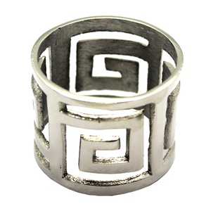 Porte-serviettes en aluminium de couleur gris, fini nickel, fait à la main, personnalisé, vente en gros - Product Image 1