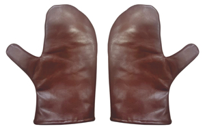 Brown Latex Oven Mitts Heat Resistant Long Wrist Protective Baking <b>BBQ</b> Cooking <b>Grilling</b> - Product Image 2